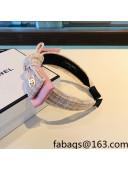 Chanel Tweed Pearl Headband Pink 2022 53