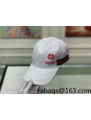 Gucci GG Canvas Baseball Hat White 2021 65