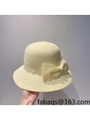 Chanel Straw Bucket Hat with Pearl 2022 0310107