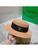 Bottega Veneta Straw Wide Brim Hat Brown 2022 0310116