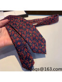 Gucci Men's Bloom Silk Tie Blue/Red 2022 040129