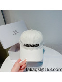 Balenciaga Canvas Baseball Hat White 2022 040157