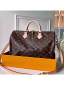 Louis Vuitton Speedy Bandoulière 35 Monogram Canvas Top Handle Bag M41111 Nude