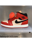 Nike Air Jordan AJ1 Mid-top Sneakers Red/Beige 2021 112364