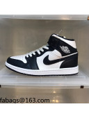 Nike Air Jordan AJ1 Mid-top Sneakers Black/White 2021 112365