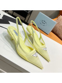 Prada Mesh Slingback Pumps 3cm Yellow 2022 60