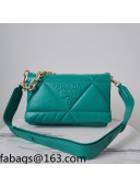 Prada Padded Nappa Leather Shoulder Bag 1BD306 Green 2021