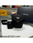 Prada Signaux Nylon Bucket Bag Black 2022