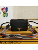 Prada Leather Cross-Body Bag 1BD102 Balck 2022 