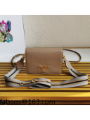 Prada Leather Cross-Body Bag 1BD102 Beige 2022 