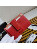 Prada Saffiano Leather Card Holder Wallet 1MC038 Red 2022 01