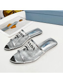 Prada TPU Flat Mules Silver 2022 032379