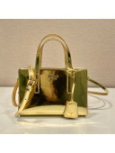  Prada Re-Edition 1995 Brushed-Leather Mini Top Handle Bag 1BA357 Gold 2023