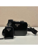  Prada Brique Patent Leather Bag 2VH070 Black 2023