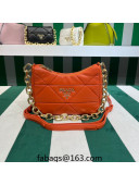  Prada Lambskin Shoulder Bag 1BC157 Orange 2023 