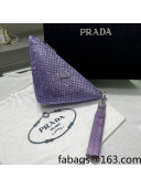 Prada Triangle Crystal Pouch 1NE039 Purple 2022