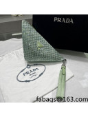 Prada Triangle Crystal Pouch 1NE039 Green 2022