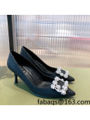 Roger Vivier Sequins Crystal Buckle Pumps 6.5cm Black 2022 23