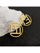 Fendi FF Earrings Gold 2022 040265