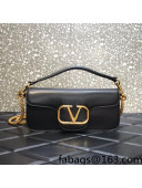 Valentino Locò VLogo Signature Calfskin Shoulder Bag 6030 Black 2022