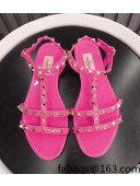 Valentino PVC Stud Flat Sandals Pink 2022 88