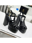 Versace Calfskin La Medusa Platform Sandals 15.5cm Black 2022 