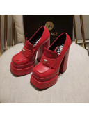 Versace Intrico High Heel Platform Loafers Pumps 15.5cm Red 2022 