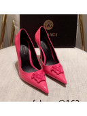 Versace Glazed Leather Pumps 11cm Pink 2022 031936