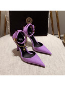 Versace Glazed Calfskin Pumps 11cm Purple 2022 031915