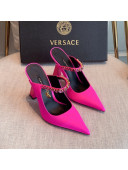 Versace Silk High Heel Mules 11cm Pink 2022 031949