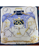 Hermes Silk Square Scarf 90x90cm Blue 2022 06