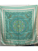 Dior Silk Sqaure Scarf 110x110cm Green 2022 09