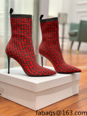 Balmain Knit Ankle Boots Red/Black 2021 120410