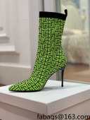 Balmain Knit Ankle Boots Green/Black 2021 120412