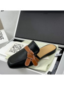 Loewe Gate Calfskin Flat Mules Balck/Brown 2022 032870