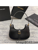 Saint Laurent Le Fermoir Hobo Bag in Shiny Leather 672615 Black 2022