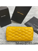 Saint Laurent Sade Puffer Envelope Clutch in Lambskin 655004 Yellow 2022