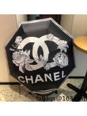 Chanel Rose Umbrella Black 2022 27