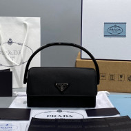 Prada Satin Top Handle Bag Black 2021 6734