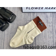 Balenciaga Socks White/Coffee 2021 122224