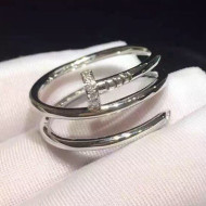 Cartier White Gold Nologo Juste un Clou Ring with Diamonds 10