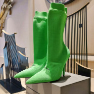 Balenciaga Knit Mid-Half Boots 9cm Green 2021 31