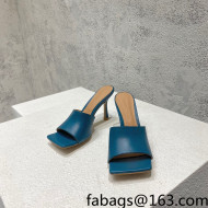 Bottega Veneta Stretch Lambskin High Heel Slide Sandals 9.5cm Blue 2022 032150