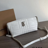 Burberry Small Quilted Lambskin Soft Lola Shoulder Bag White 2022 804622