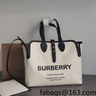 Burberry Medium Canvas Tote bag White/Black 2022 031826