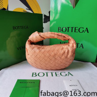 Bottega Veneta Mini BV Jodie Hobo Bag in Woven Lambskin Peachy Pink 2021