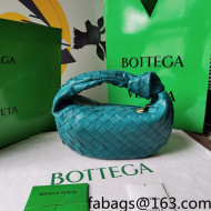 Bottega Veneta Mini BV Jodie Hobo Bag in Woven Lambskin Teal Green 2021