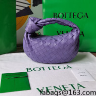 Bottega Veneta Mini BV Jodie Hobo Bag in Woven Lambskin Lavender Purple 2021