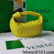 e * Bottega Veneta Mini BV Jodie Hobo Bag in Woven Lambskin Mirabelle Yellow 2021