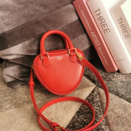 Celine Medium Heart Bag in Smooth Calfskin Red 2022 198223